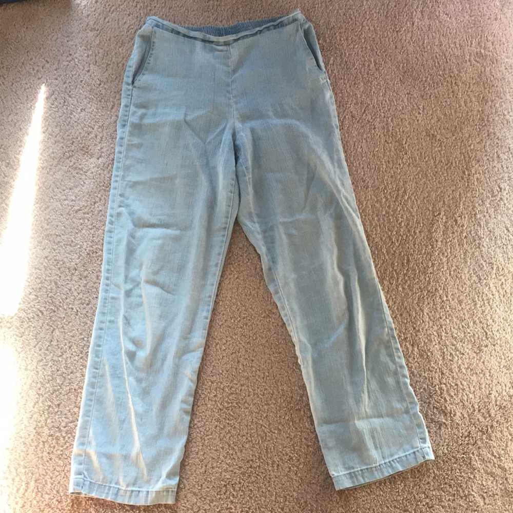 Alfred Dunner Womens Size 8 Wide Leg Jeans